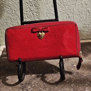 Red Coach Women's Wallet
